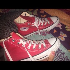 Red High Top Converse